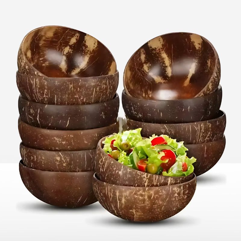 Handmade Coconut 10 Bowl Set