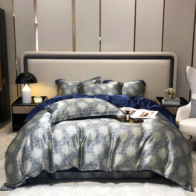 Arista - Natural Silk Bed Set with High-End Printing