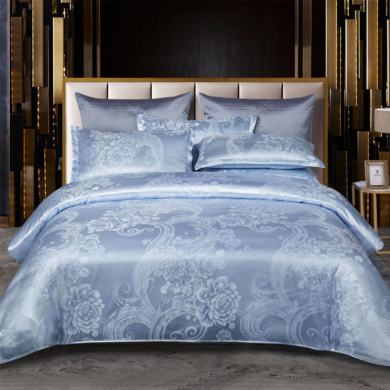 Valora - Luxury Satin Jacquard Duvet Cover Set