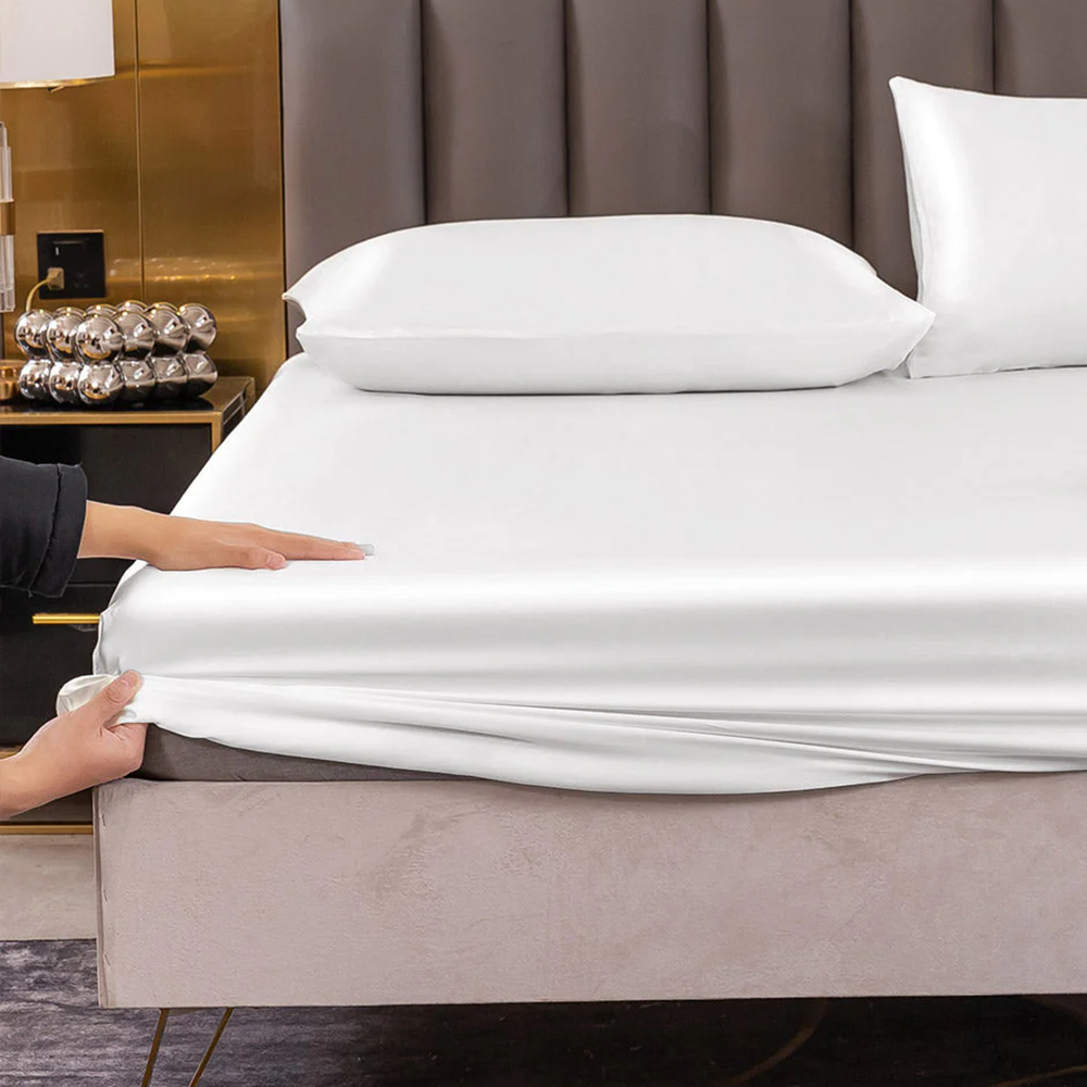 19Momme Mulberry Silk-like Seamless 3 Piece Bedding Set