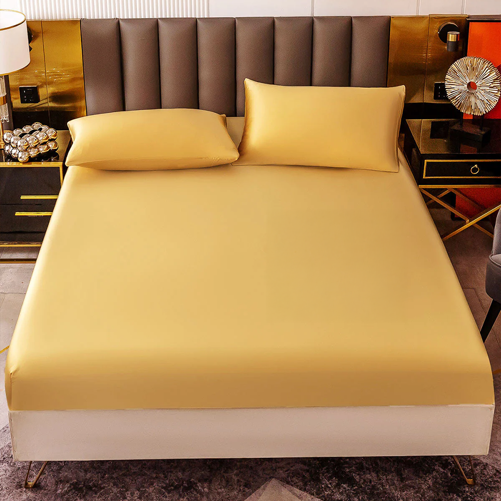 19Momme Mulberry Silk-like Seamless 3 Piece Bedding Set