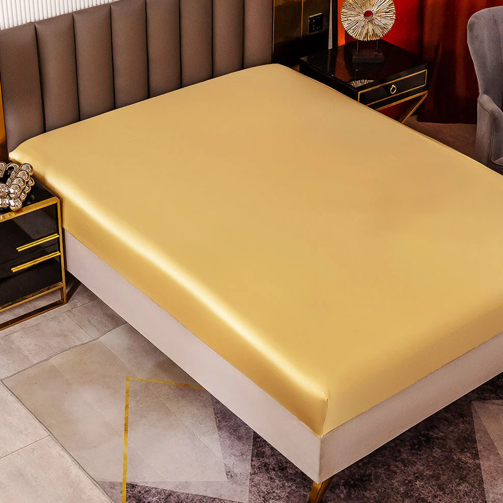 Satin Luxe Seamless Fitted Sheet – Mulberry-Inspired Feel