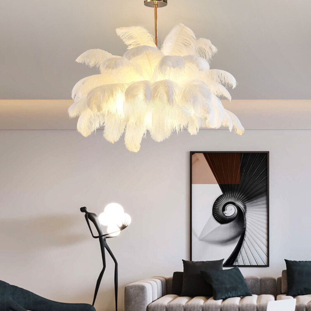 Feathra – Elegant Feather Ceiling Light