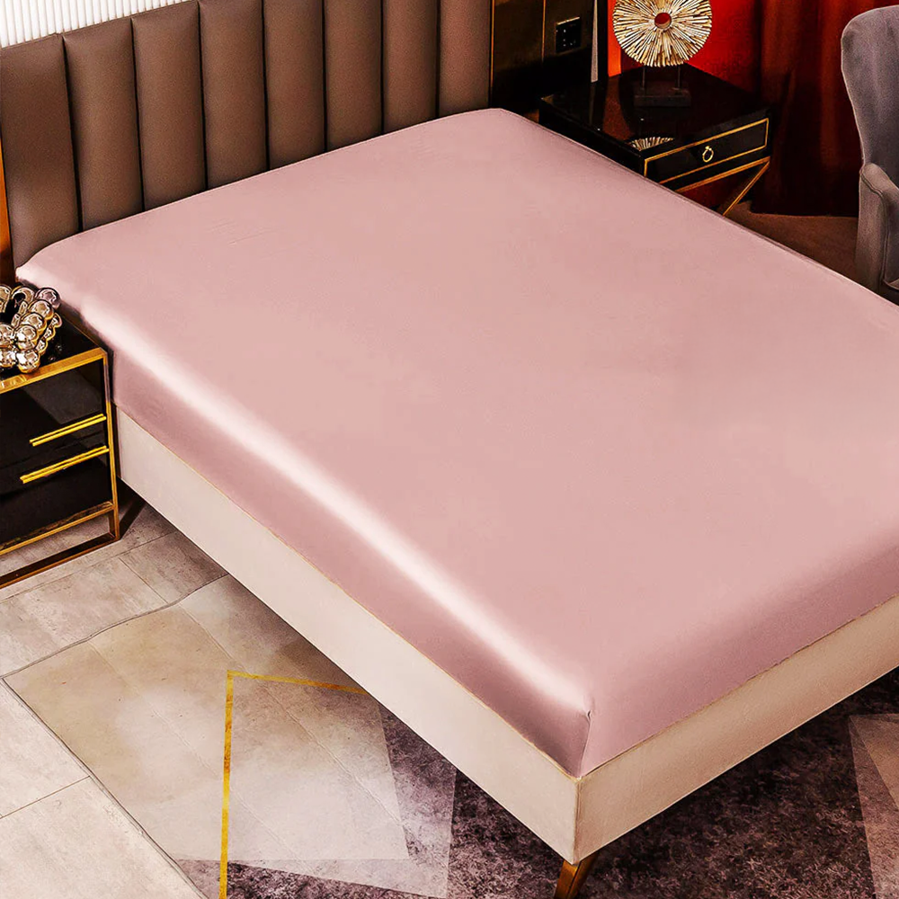 Satin Luxe Seamless Fitted Sheet – Mulberry-Inspired Feel