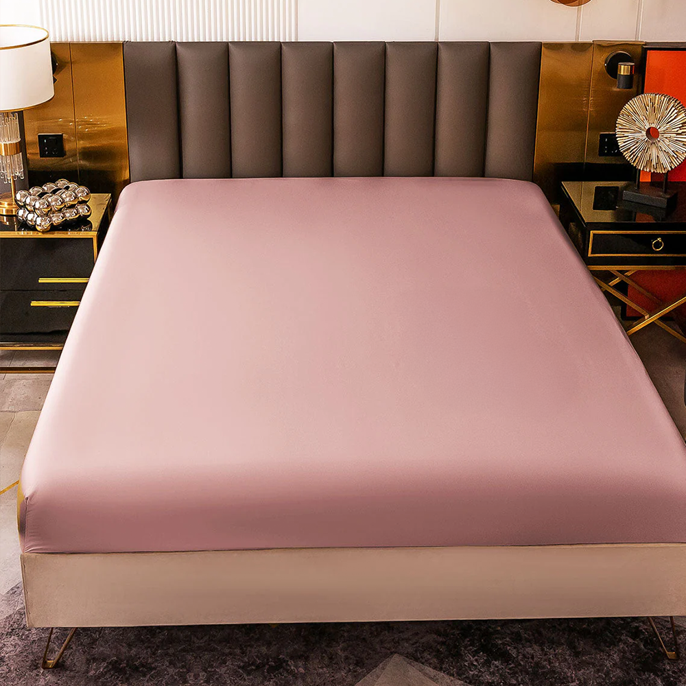 Satin Luxe Seamless Fitted Sheet – Mulberry-Inspired Feel