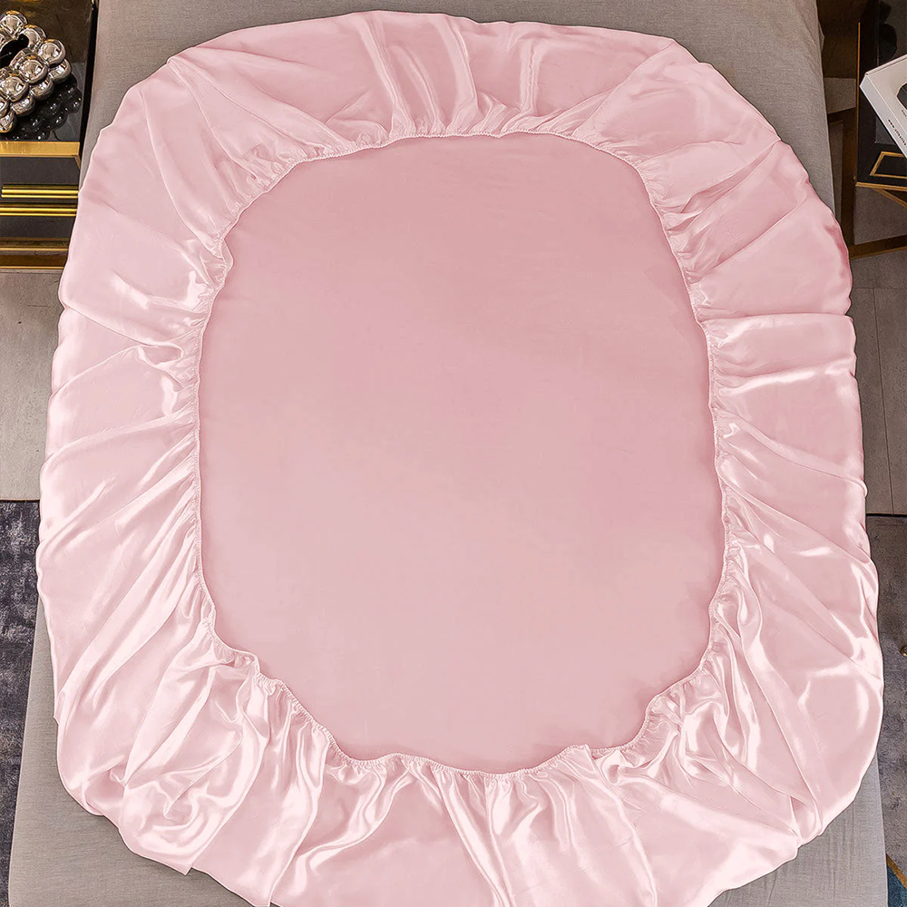 Satin Luxe Seamless Fitted Sheet – Mulberry-Inspired Feel