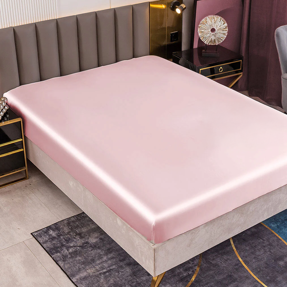 Satin Luxe Seamless Fitted Sheet – Mulberry-Inspired Feel