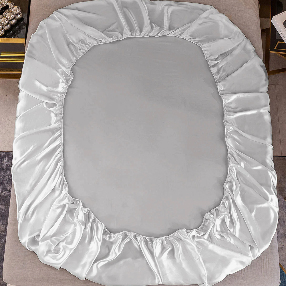 Satin Luxe Seamless Fitted Sheet – Mulberry-Inspired Feel