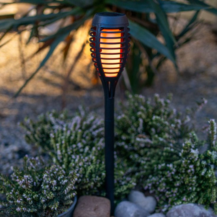 FlameGlow Stakes – Set of 6 Solar Flame Lights