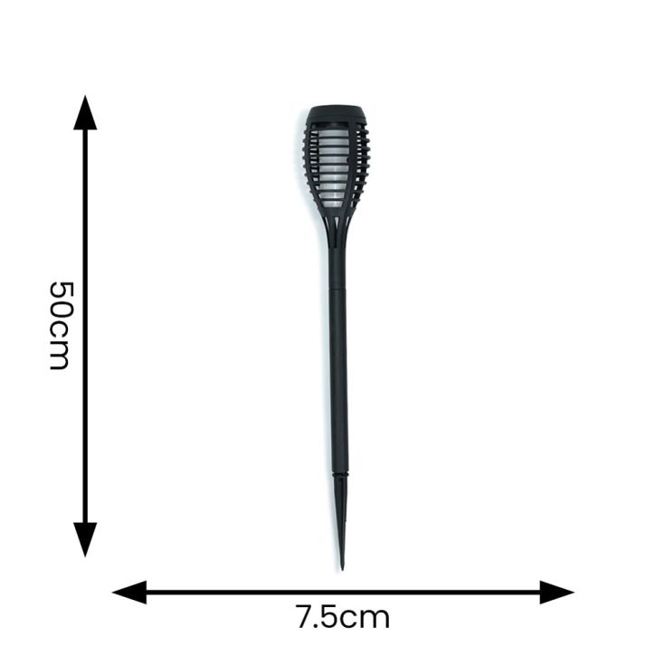 FlameGlow Stakes – Set of 6 Solar Flame Lights