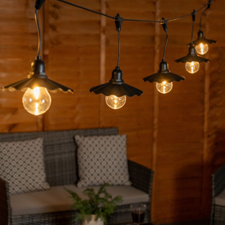 GlowDrape Black String Lights with Timer