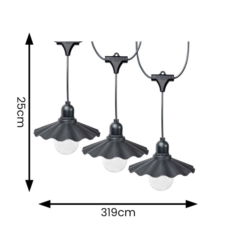 GlowDrape Black String Lights with Timer