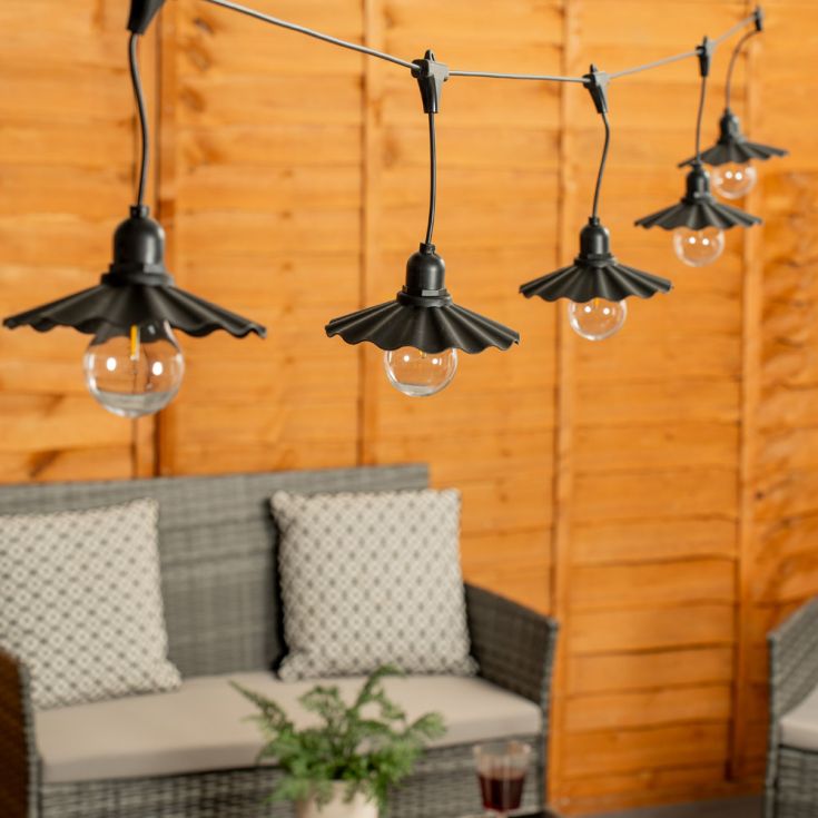 GlowDrape Black String Lights with Timer