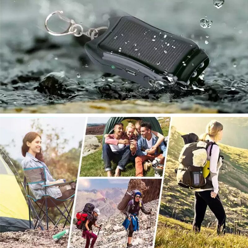 Portable Solar Power Bank Keychain