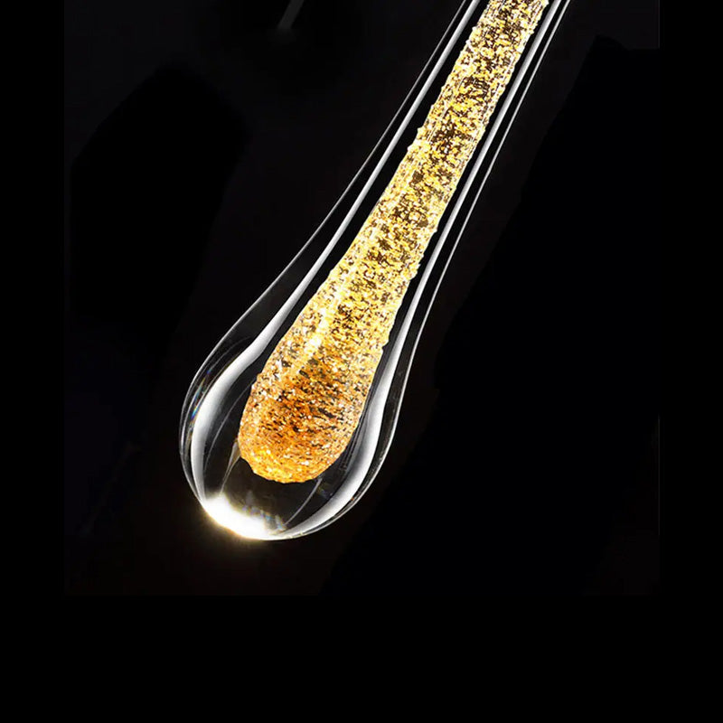 GoldenDrop™ – Luxury Water Drop Wall-Mounted Crystal LED Pendant Light for Bedroom or Living Room
