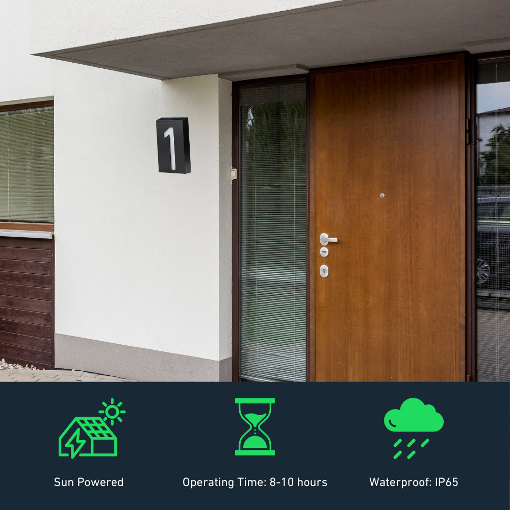 Illuminated Solar Address Sign for Your Home