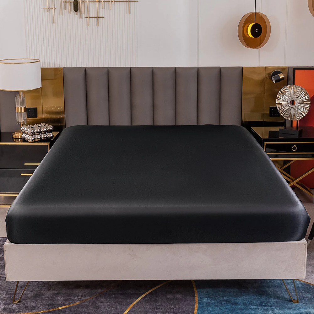 Satin Luxe Seamless Fitted Sheet – Mulberry-Inspired Feel