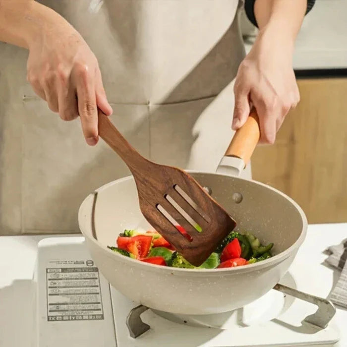 NaturaCook – Premium Wooden Cooking Utensils Set