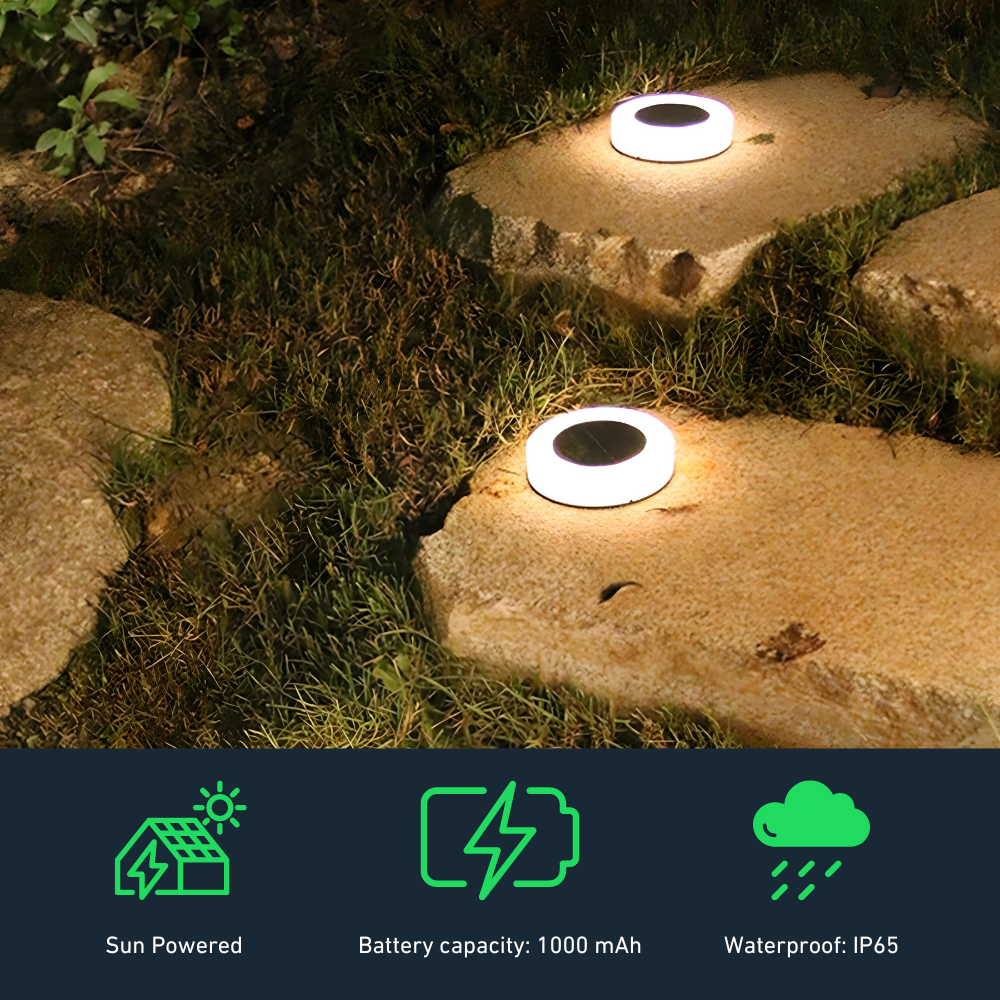 SolarGlow™ – Sleek Solar-Powered LED Ground Lights
