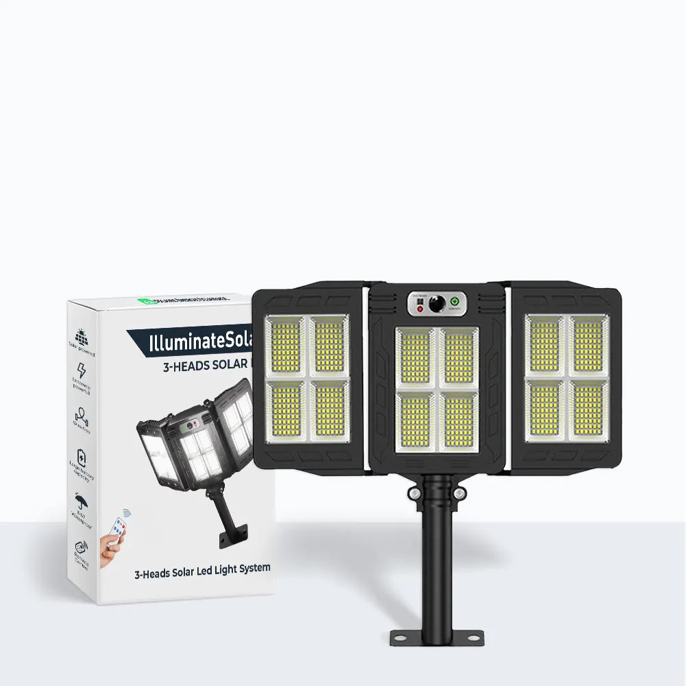 3-Heads Solar Led Light System