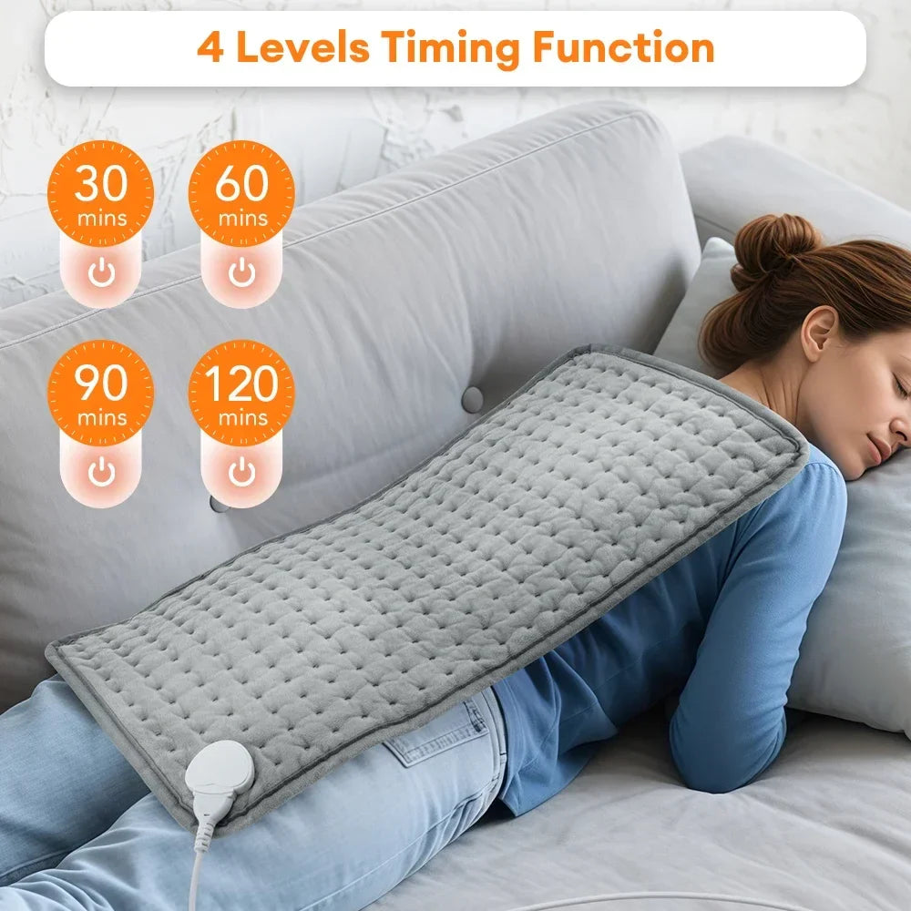 Electric Heated Blanket – Plush Washable Throw for Home & Office Warmth