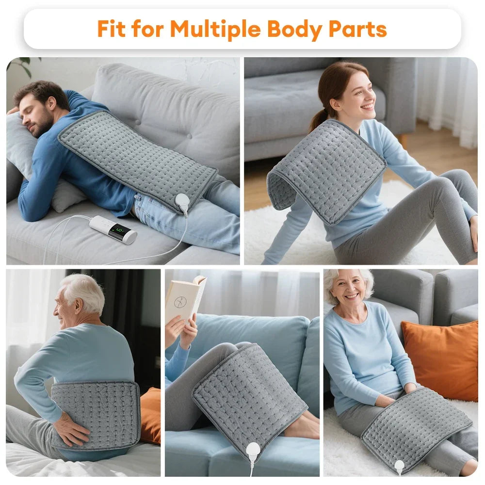 Electric Heated Blanket – Plush Washable Throw for Home & Office Warmth