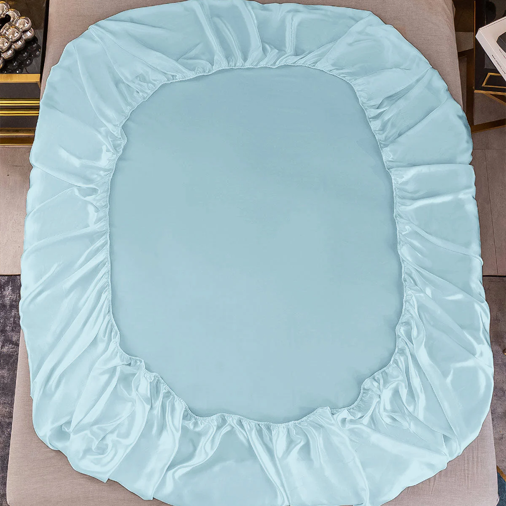 Satin Luxe Seamless Fitted Sheet – Mulberry-Inspired Feel