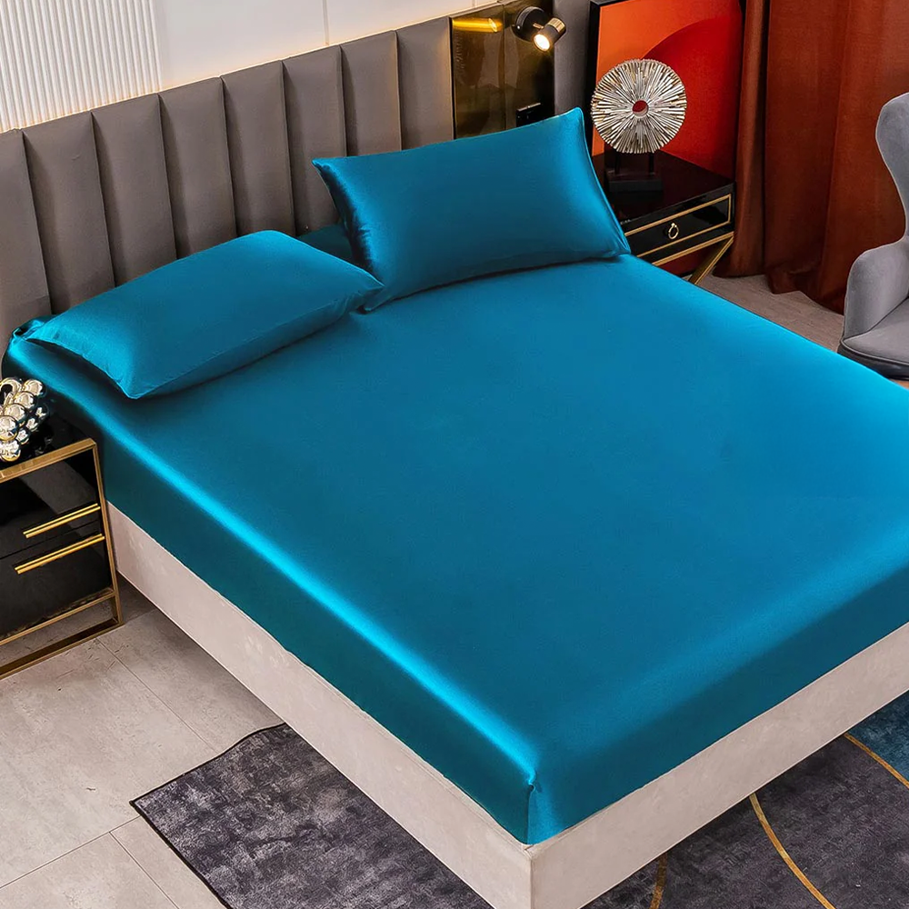 19Momme Mulberry Silk-like Seamless 3 Piece Bedding Set