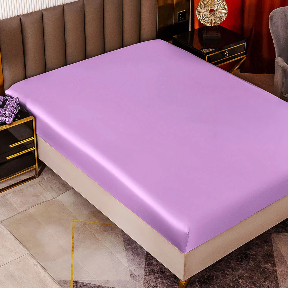 Satin Luxe Seamless Fitted Sheet – Mulberry-Inspired Feel