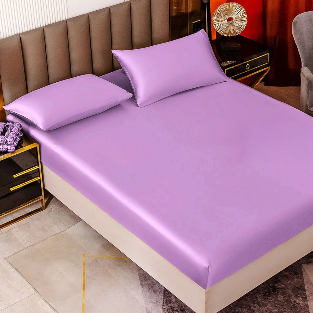 19Momme Mulberry Silk-like Seamless 3 Piece Bedding Set