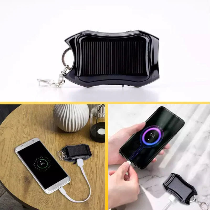 Portable Solar Power Bank Keychain