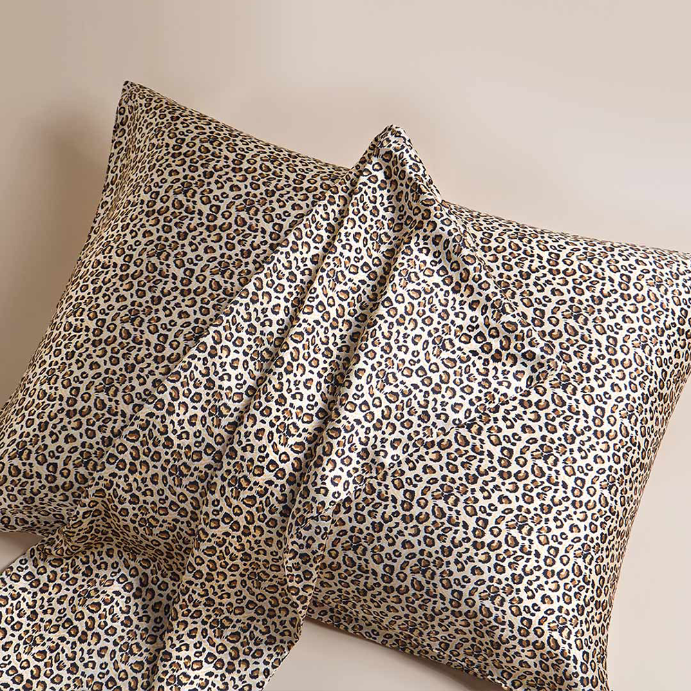 19Momme Luxurious Silk-like Pillowcase - Leopard Print