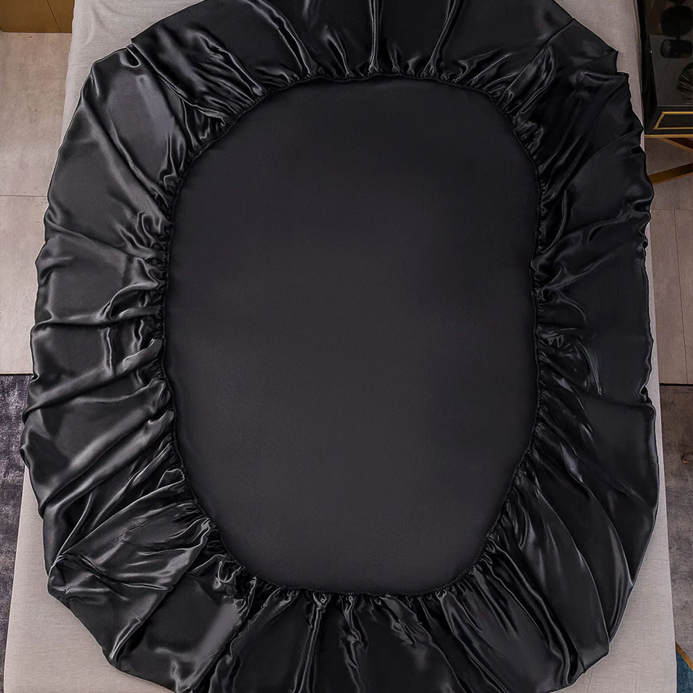 Satin Luxe Seamless Fitted Sheet – Mulberry-Inspired Feel