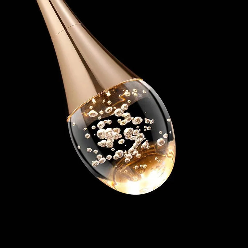 GoldenBubble™ - Modern Crystal Drop LED Pendant Light