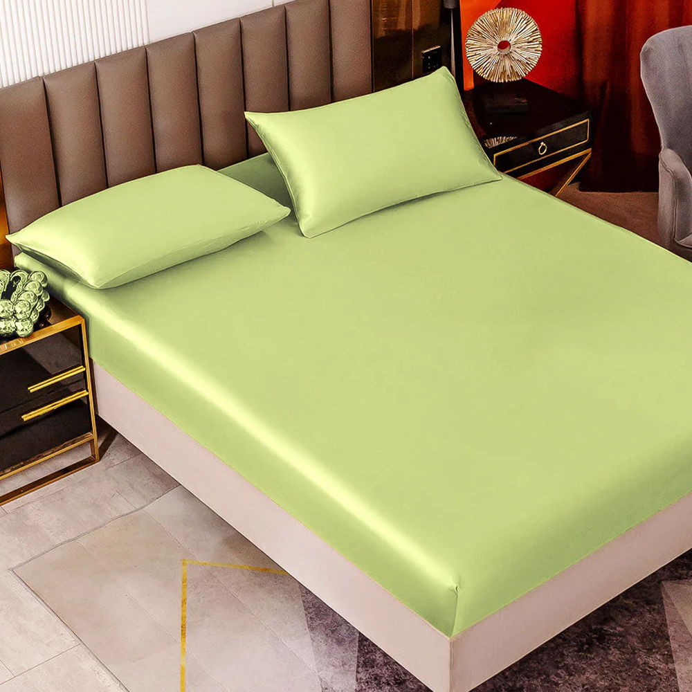 19Momme Mulberry Silk-like Seamless 3 Piece Bedding Set