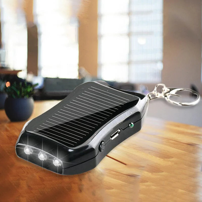 Portable Solar Power Bank Keychain