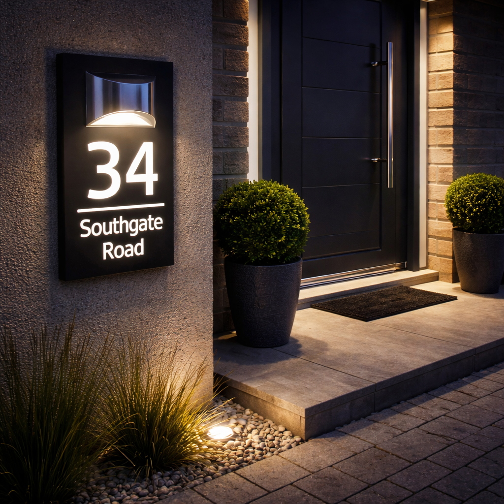 Personalized LED Solar Address Number Engraved