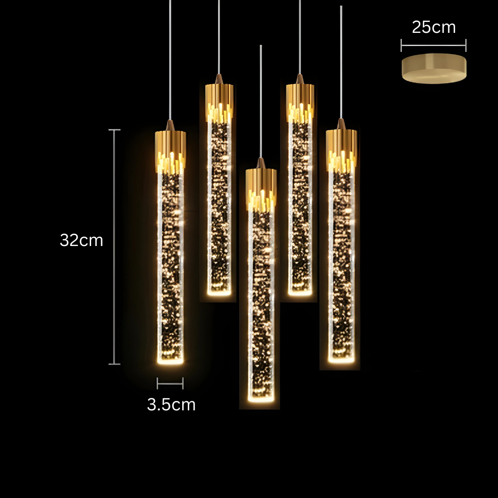 GoldenPegs – Elegant Pendant Light with Gold Accents