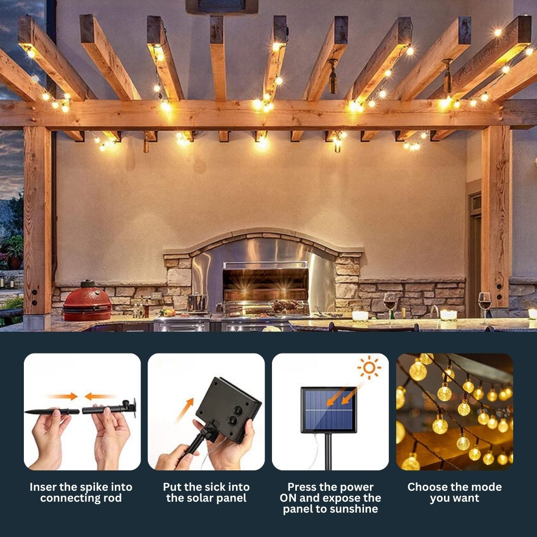 SolarFest™ – 5m–12m Outdoor LED Festoon String Lights