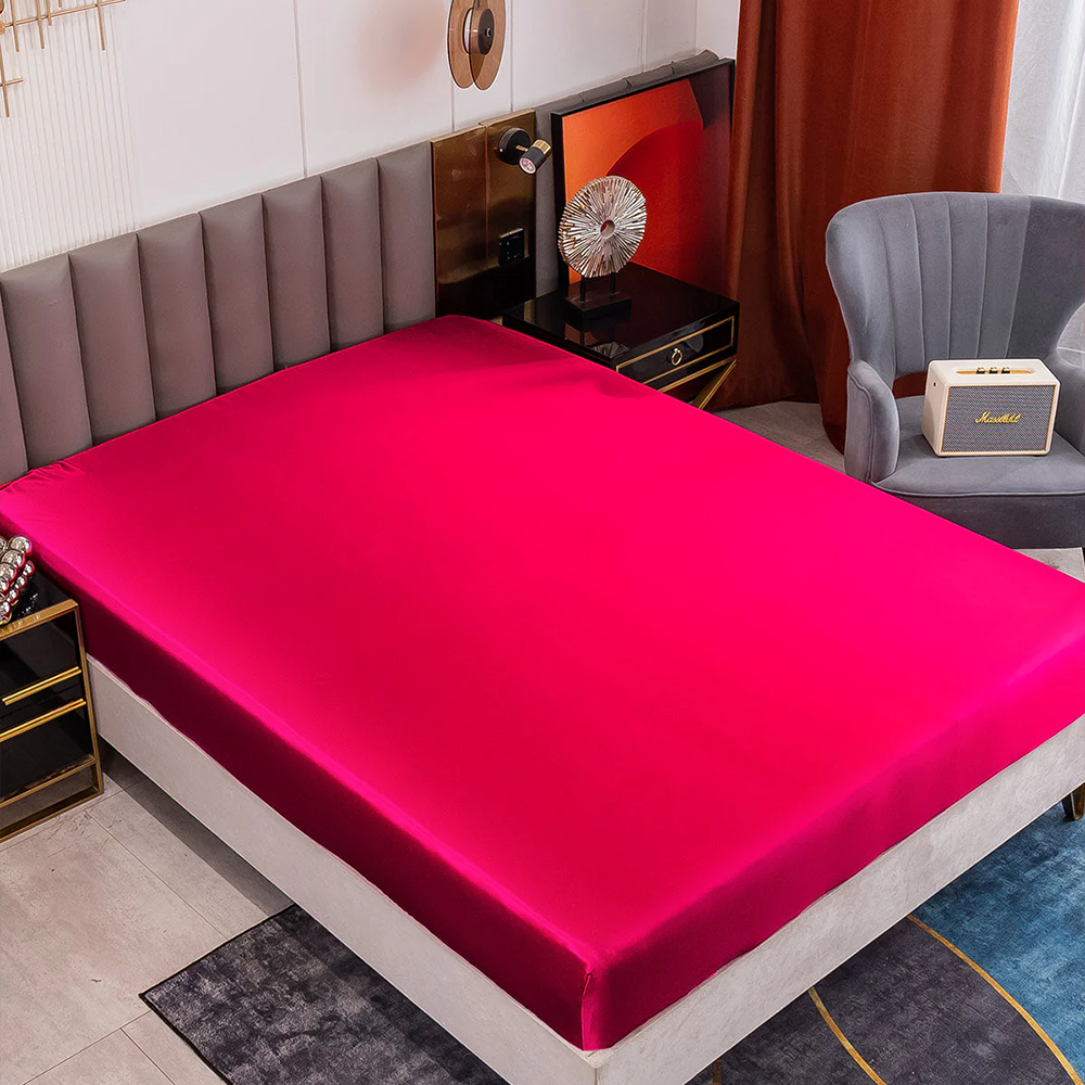 Satin Luxe Seamless Fitted Sheet – Mulberry-Inspired Feel