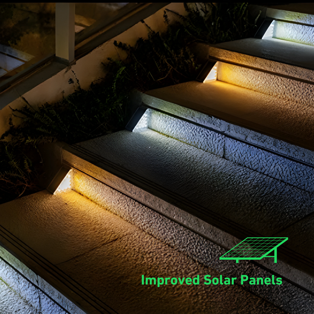 Solar-Powered Step Lights for Outdoor Stairs and Pathways