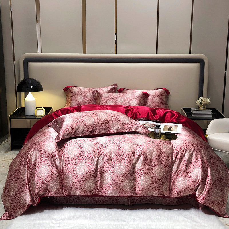 Arista - Natural Silk Bed Set with High-End Printing