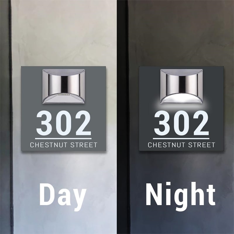 Personalized Rectangular Solar Address Plaque