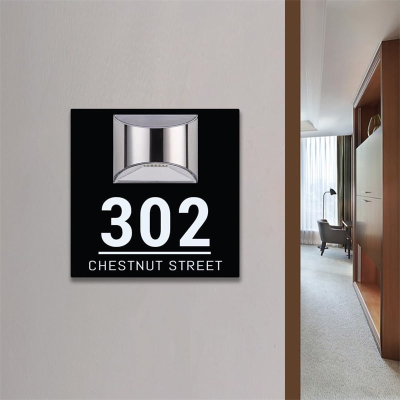 Personalized Rectangular Solar Address Plaque