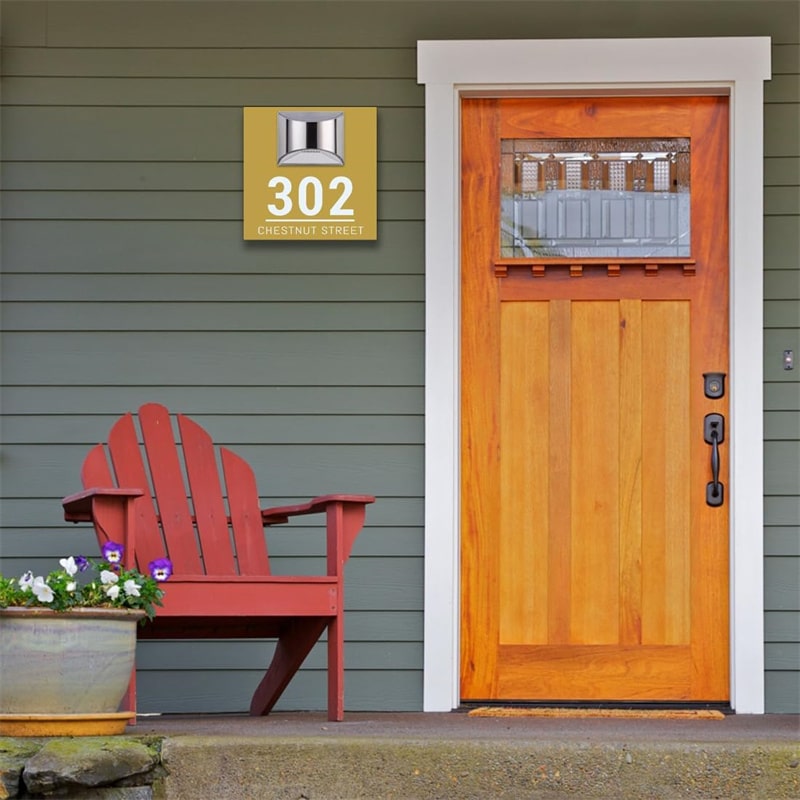 Personalized Rectangular Solar Address Plaque