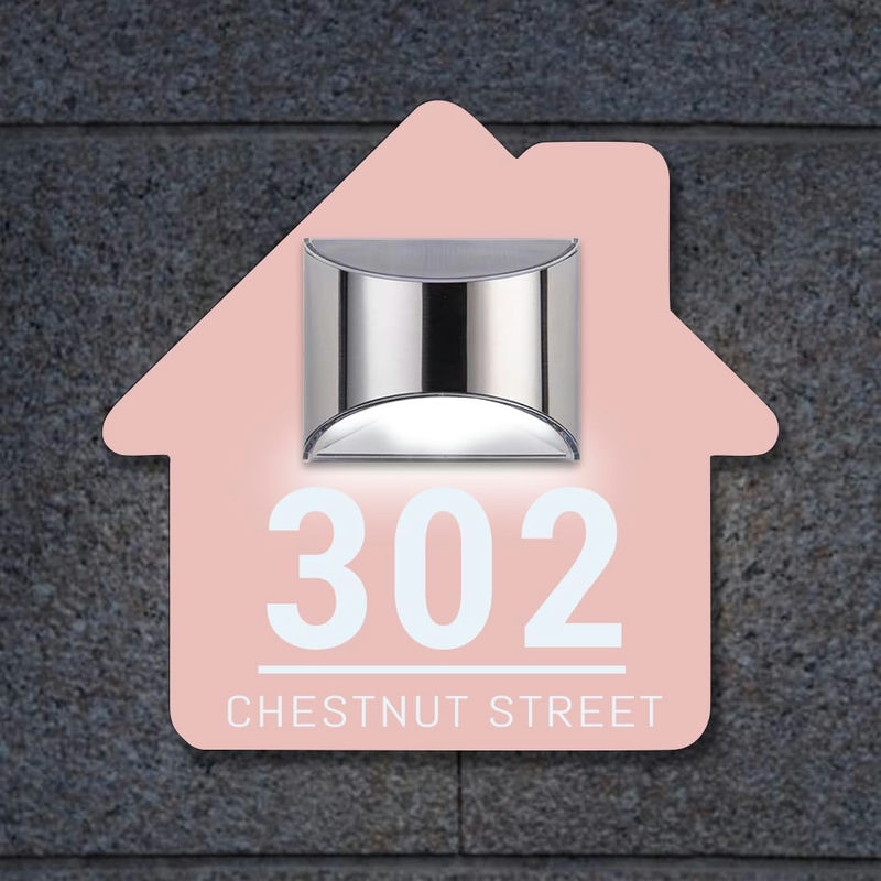 House Personalized Solar Address Sign