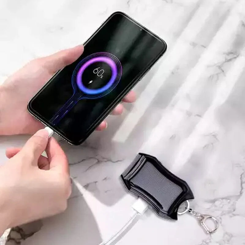 Portable Solar Power Bank Keychain