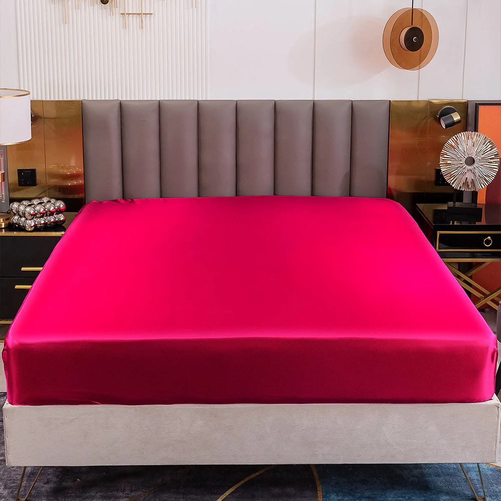 Satin Luxe Seamless Fitted Sheet – Mulberry-Inspired Feel