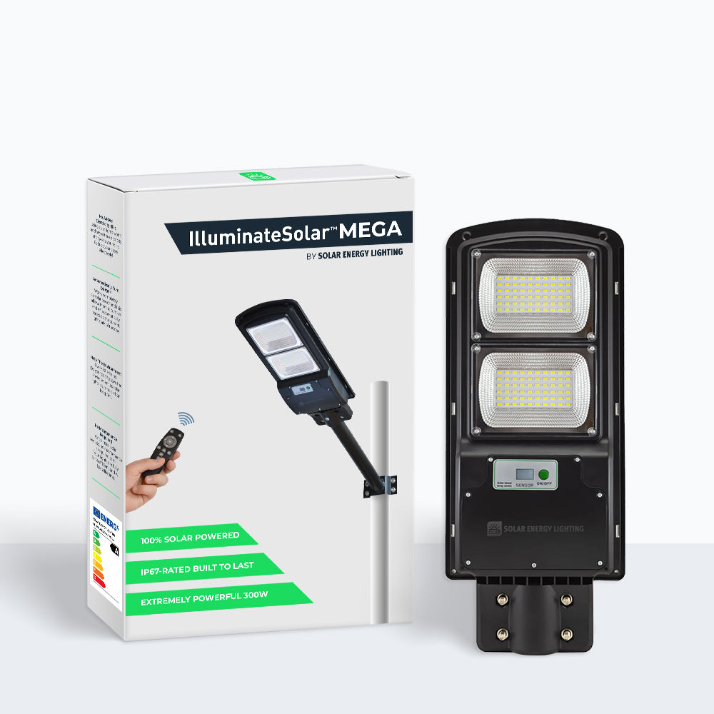 IlluminateSolarMega™ - The Ultimate 300W/6000 Lumens Ultra-Bright Solar Street Light