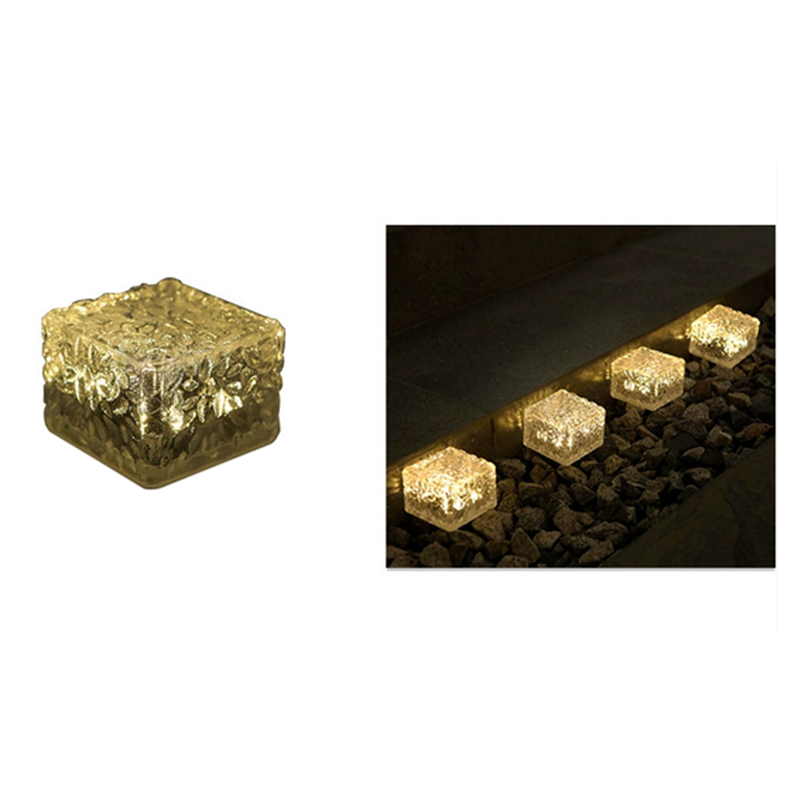 LumiBrick – Solar Glass Effect Brick Lights (Set of 4)